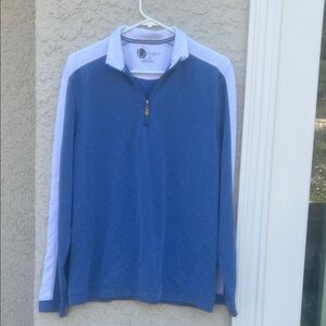 Nicoby Men's Blue & White 1/4 Zip Pullover Top
Size M